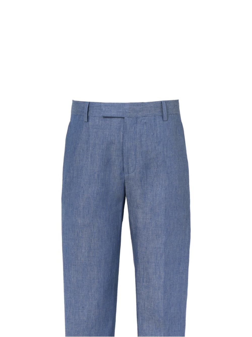 Paul Fredrick Blue Linen Trousers